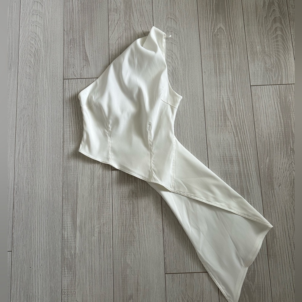 Zara Cream Asymmetrical Top